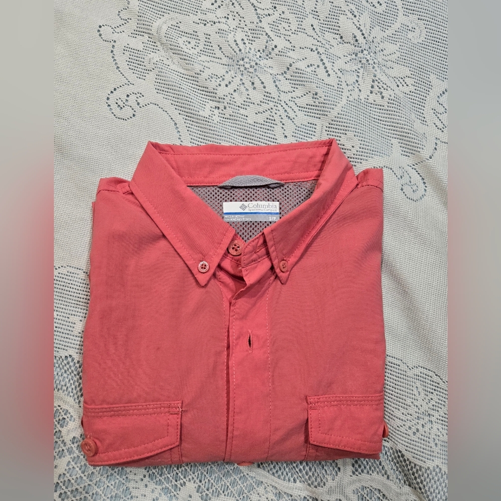 Men's Coral Short Sleeve Shirt - Picture 10 of 10
